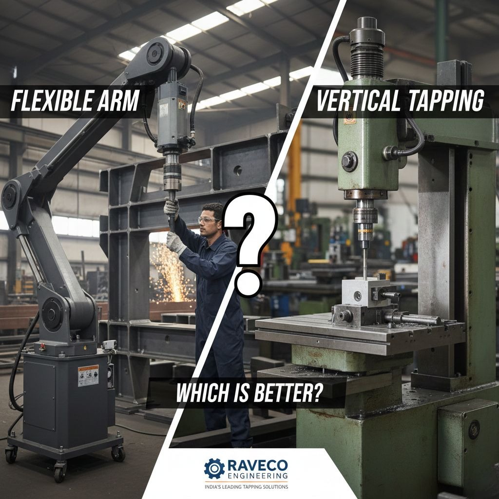 Flexible Arm Tapping Machine Vs vertical Tapping Machine